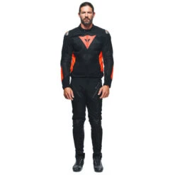 Giacca Moto Sportiva Estiva Dainese ENERGYCA AIR Nero Rosso Fluo -Dainese Italia giacca moto sportiva estiva dainese energyca air nero rosso fluo 146408