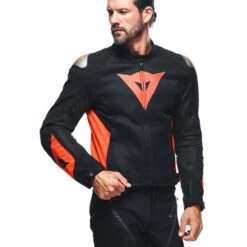 Giacca Moto Sportiva Estiva Dainese ENERGYCA AIR Nero Rosso Fluo -Dainese Italia giacca moto sportiva estiva dainese energyca air nero rosso fluo 146411