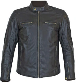 Giacca Moto Tecnica In Vera Pelle Morbidissima PXT Stripes All Black