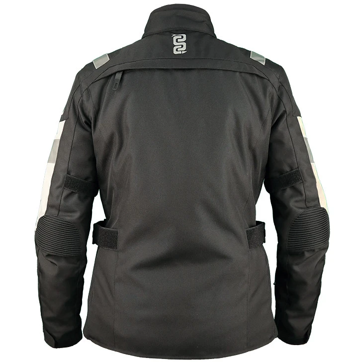 Giacca Moto Tessuto CROSSWAY LADY Nero Grigio 4 Giacca Moto Tessuto CROSSWAY LADY Nero Grigio - Image 4