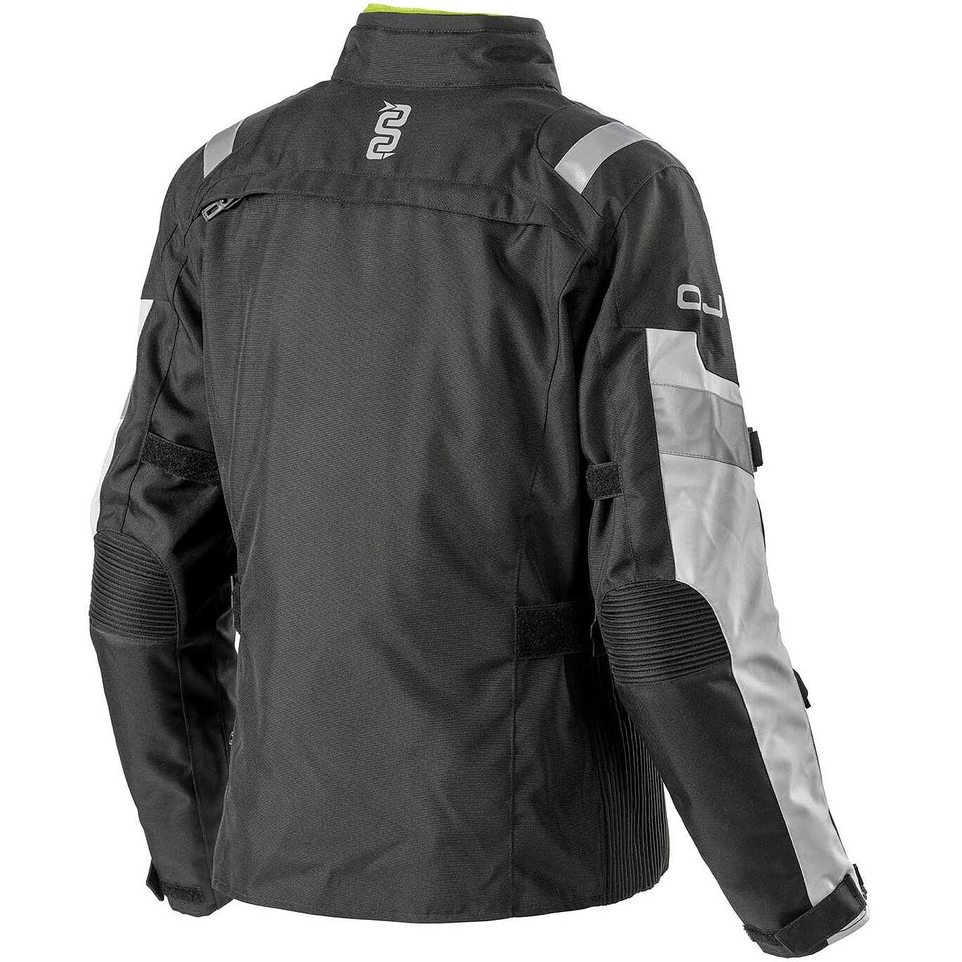 Giacca Moto Tessuto CROSSWAY LADY Nero Grigio 2 Giacca Moto Tessuto CROSSWAY LADY Nero Grigio - Image 2