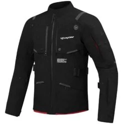 Giacca Moto Touring Laminata Ixon M-SKEID Nero Rosso Vivo