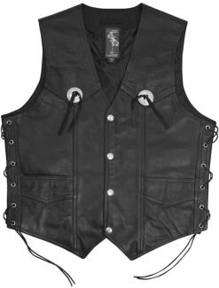 Gilet Moto Custom In Vera Pelle A-Pro Modello Gambler