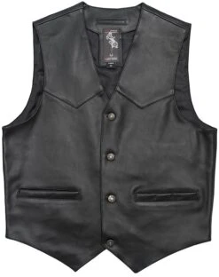 Gilet Moto Custom In Vera Pelle A-Pro Modello Piston