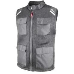 Gilet Moto In Tessuto Traforato OJ PENTA Nero