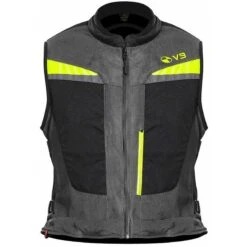 Gilet Motoairbag Mab V3 Fast Loock Airbag Anteriore E Posteriore GrigioGiallo