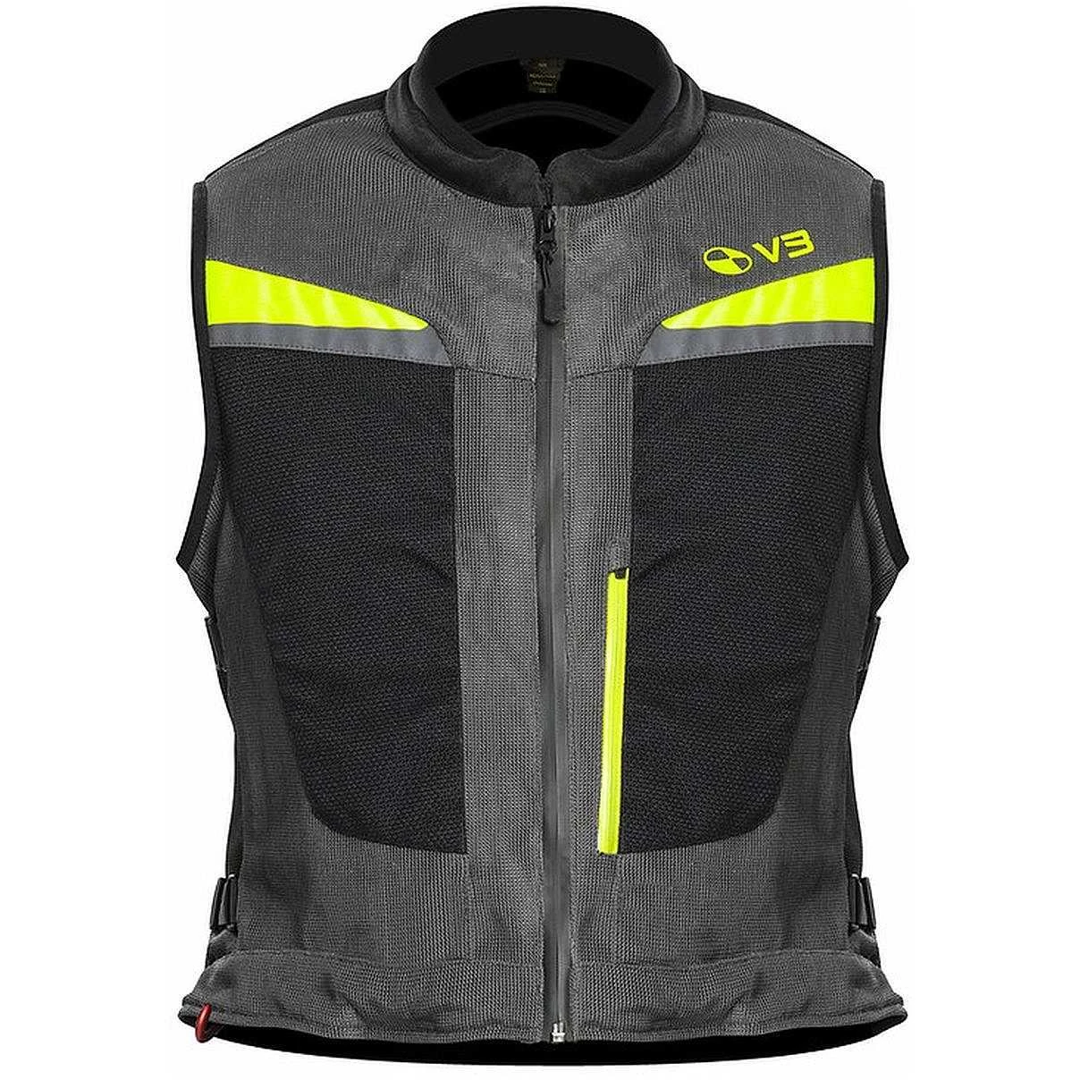Gilet Motoairbag Mab V3 Fast Loock Airbag Anteriore E Posteriore GrigioGiallo 1 Gilet Motoairbag Mab V3 Fast Loock Airbag Anteriore E Posteriore GrigioGiallo
