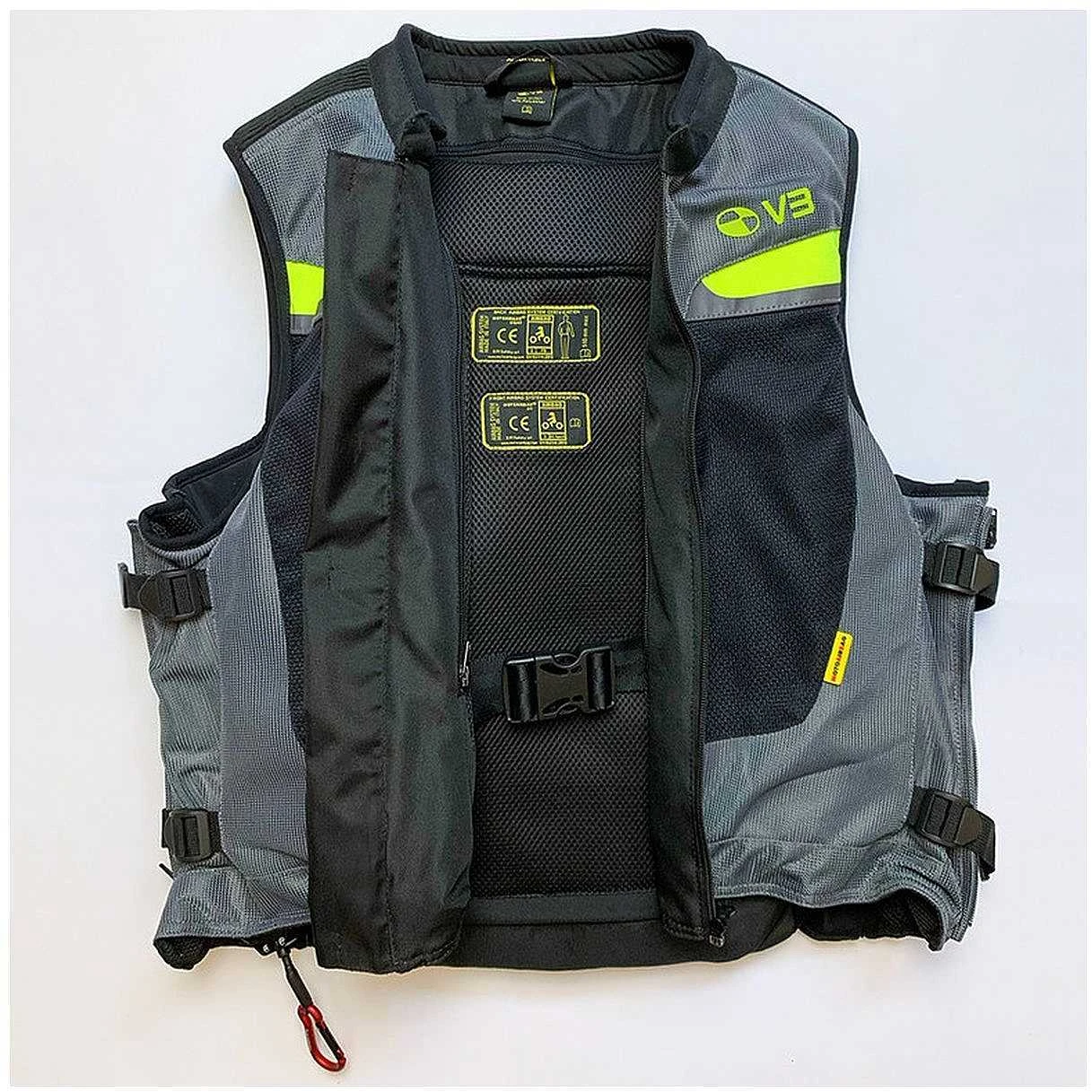 Gilet Motoairbag Mab V3 Fast Loock Airbag Anteriore E Posteriore GrigioGiallo 5 Gilet Motoairbag Mab V3 Fast Loock Airbag Anteriore E Posteriore GrigioGiallo - Image 5