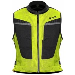 Gilet Motoairgab Mab V3 Fast Loock Airbag Anteriore E Posteriore Giallo Fluo