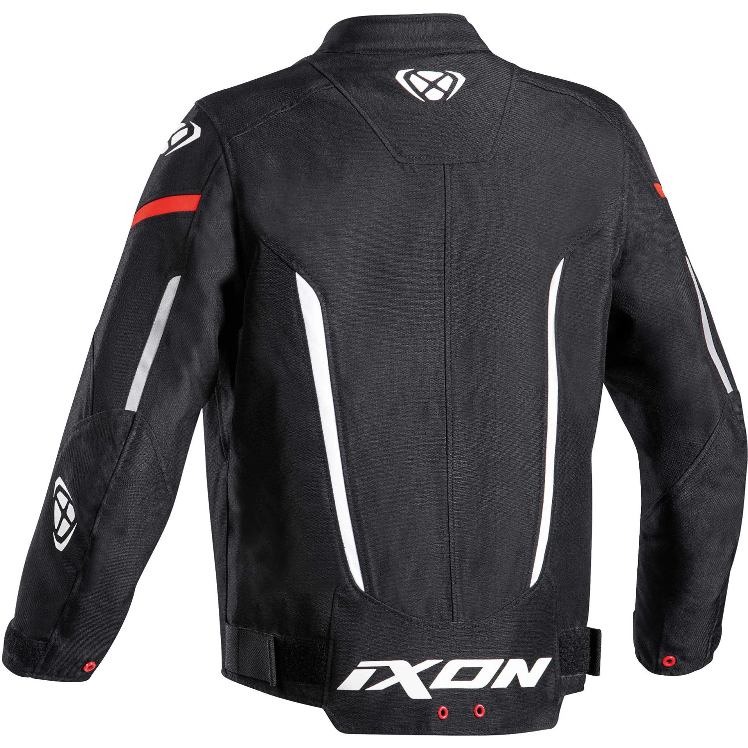 Giubbotto Moto Bambino Ixon STRIKER KID Nero Bianco 2 Giubbotto Moto Bambino Ixon STRIKER KID Nero Bianco - Image 2