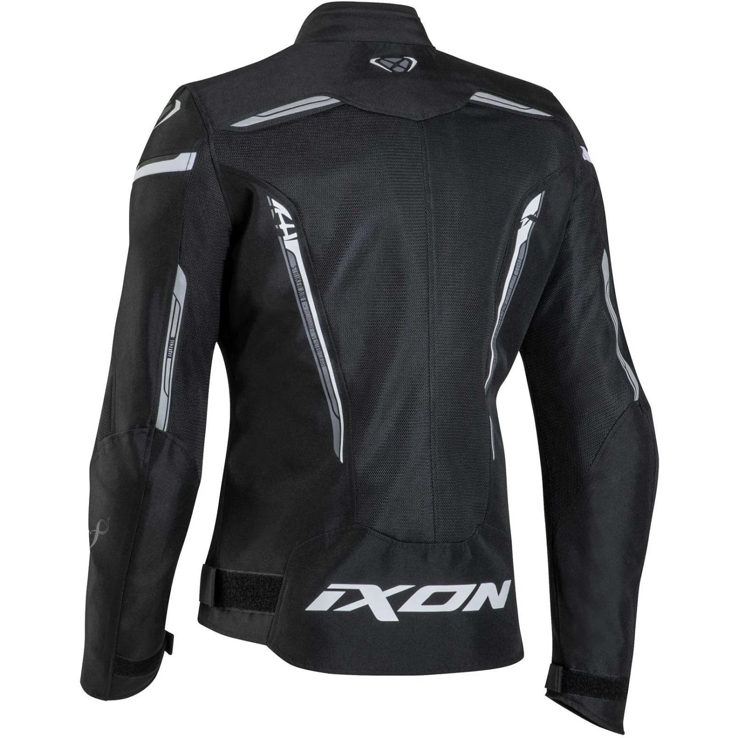 Giubbotto Moto Donna Ixon STRIKER AIR WP LADY Nero Bianco 2 Giubbotto Moto Donna Ixon STRIKER AIR WP LADY Nero Bianco - Image 2