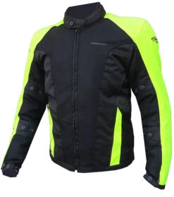 Giubbotto Moto Estivo In Tessuto Prexport Eclipse Nero Giallo Fluo Traforato Impermeabile