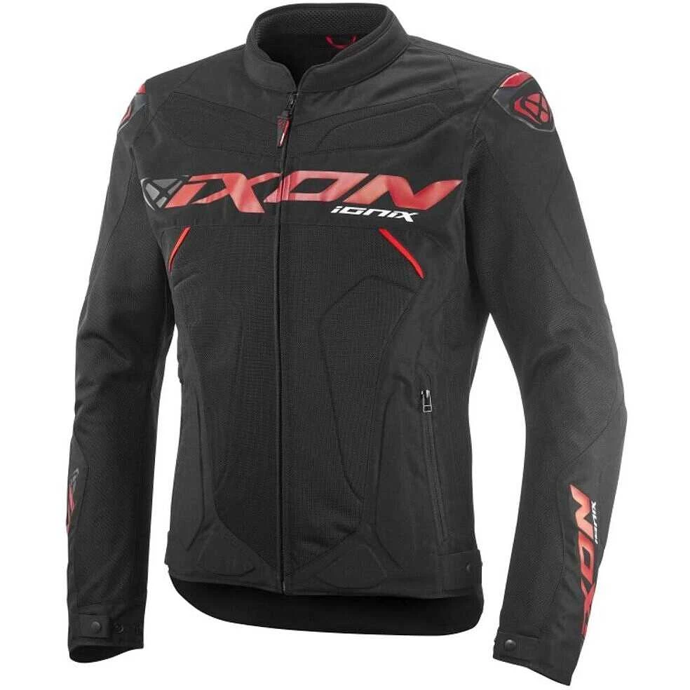 Giubbotto Moto Estivo Ixon IONIX Nero Rosso 1 Giubbotto Moto Estivo Ixon IONIX Nero Rosso