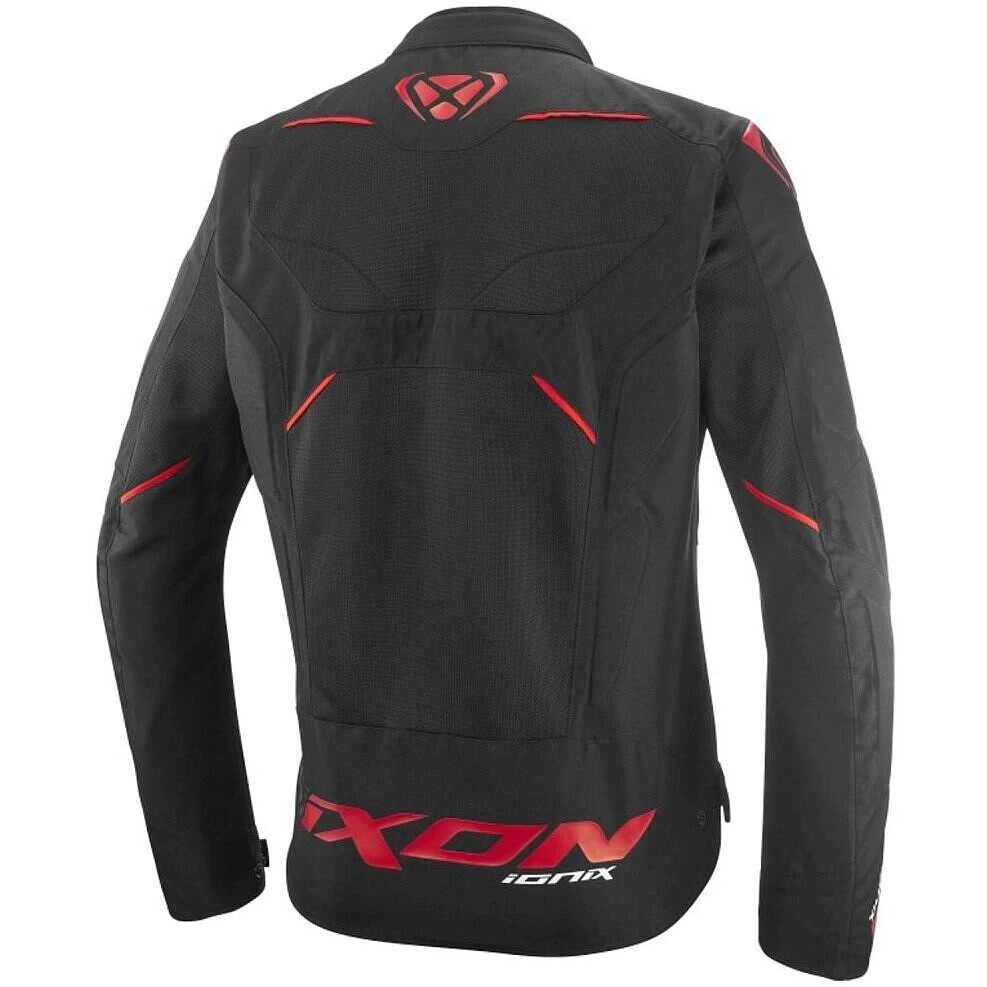 Giubbotto Moto Estivo Ixon IONIX Nero Rosso 2 Giubbotto Moto Estivo Ixon IONIX Nero Rosso - Image 2