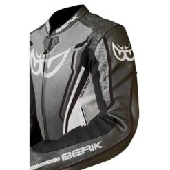Giubbotto Moto In Pelle Berik LJ-181334C Grigio Nero -Dainese Italia giubbotto moto in pelle berik lj 181334c grigio nero 219668