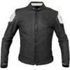 Giubbotto Moto In Pelle Berik LJ-221324-BK Nero Bianco