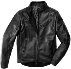 Giubbotto Moto In Pelle Custom Spidi PREMIUM Nero
