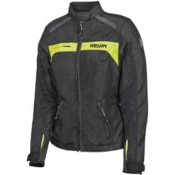 Giubbotto Moto In Tessuto Donna Traforato Hevik Urban Scirocco Lady Ligth Nero Giallo