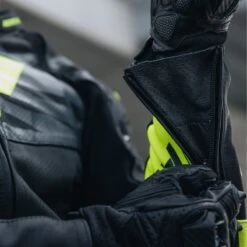 Giubbotto Moto Pelle Rebelhorn VANDAL Nero Fluo Giallo -Dainese Italia giubbotto moto pelle rebelhorn vandal nero fluo giallo 231545
