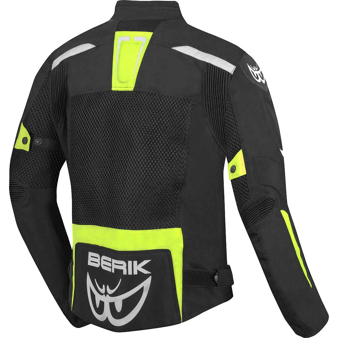 Giubbotto Moto Traforato Berik 2.0 NJ-203305 X-Speed Air Sfoderabile Nero Giallo Fluo 2 Giubbotto Moto Traforato Berik 2.0 NJ-203305 X-Speed Air Sfoderabile Nero Giallo Fluo - Image 2