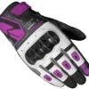 Guanti Da Donna In Pelle Moto Corto Spidi G-CARBON Lady Bianco Rosa