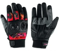 Guanti Moto A-Pro In Pelle E Tessuto Fender Rosso