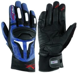 Guanti Moto A-Pro In Pelle Pieno Fiore FirePower Blu