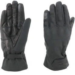 Guanti Moto In Pelle E Tessuto Impermeabili Certificati Oj Atmosfere G202 PLAIN Nero