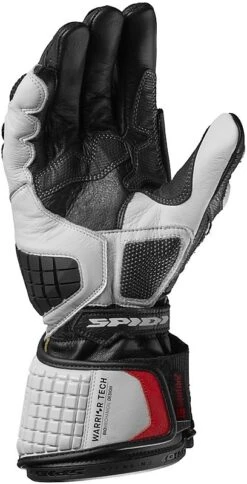Guanti Moto In Pelle Racing CE Spidi CARBO TRACK EVO Nero Bianco -Dainese Italia guanti moto in pelle racing ce spidi carbo track evo nero bianco 97276 zoom
