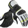 Guanti Moto In Pelle Racing Rev'it RSR 2 Nero Giallo Fluo