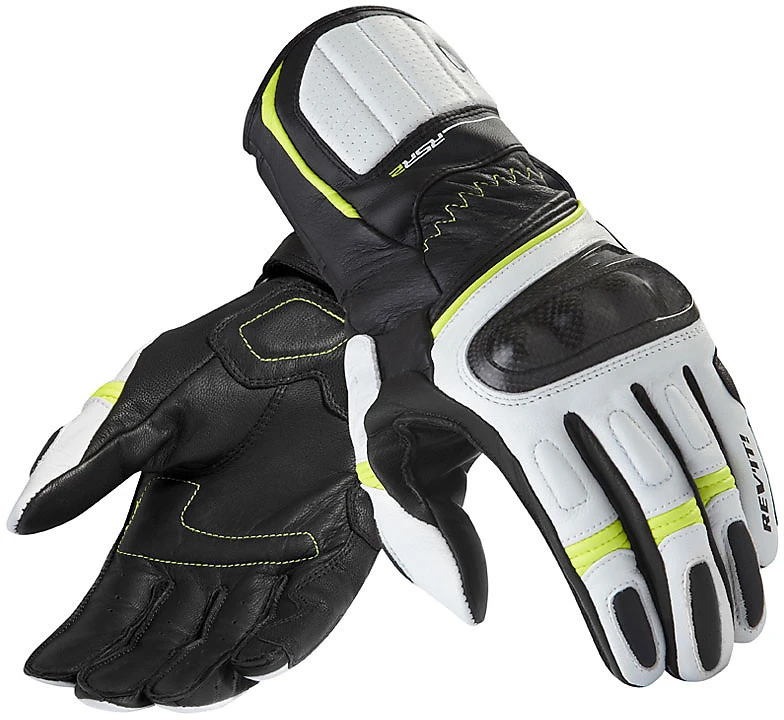 Guanti Moto In Pelle Racing Rev'it RSR 2 Nero Giallo Fluo 1 Guanti Moto In Pelle Racing Rev'it RSR 2 Nero Giallo Fluo