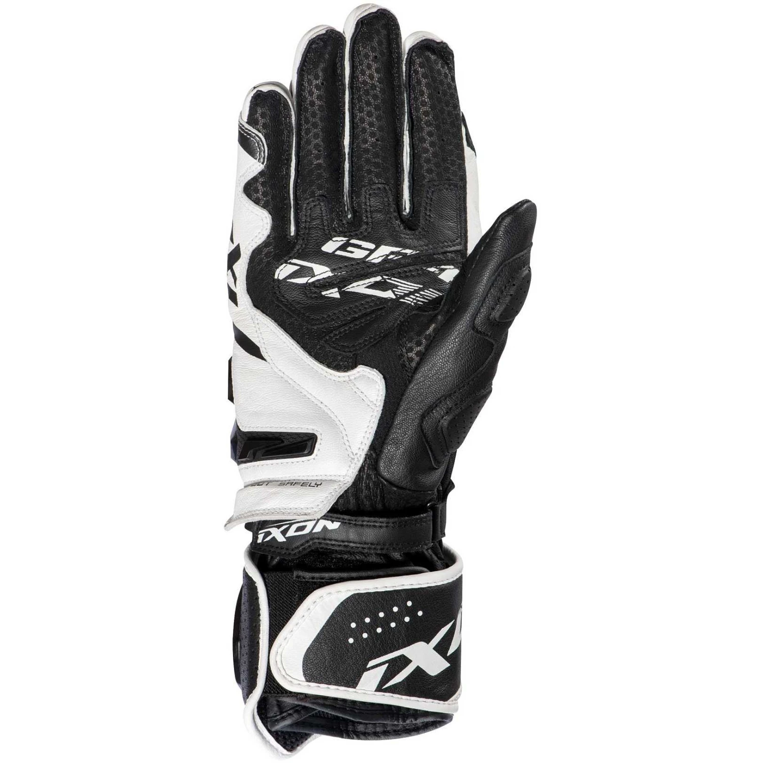 Guanti Moto Sportivi Estivi Ixon GP4 AIR Nero Bianco 2 Guanti Moto Sportivi Estivi Ixon GP4 AIR Nero Bianco - Image 2