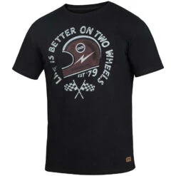 Maglia Moto Casual Ixs TWO WHEELS Nero Rossa
