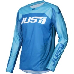 Maglia Moto Cross Enduro Just1 J-FORCE Terra Blu Bianco