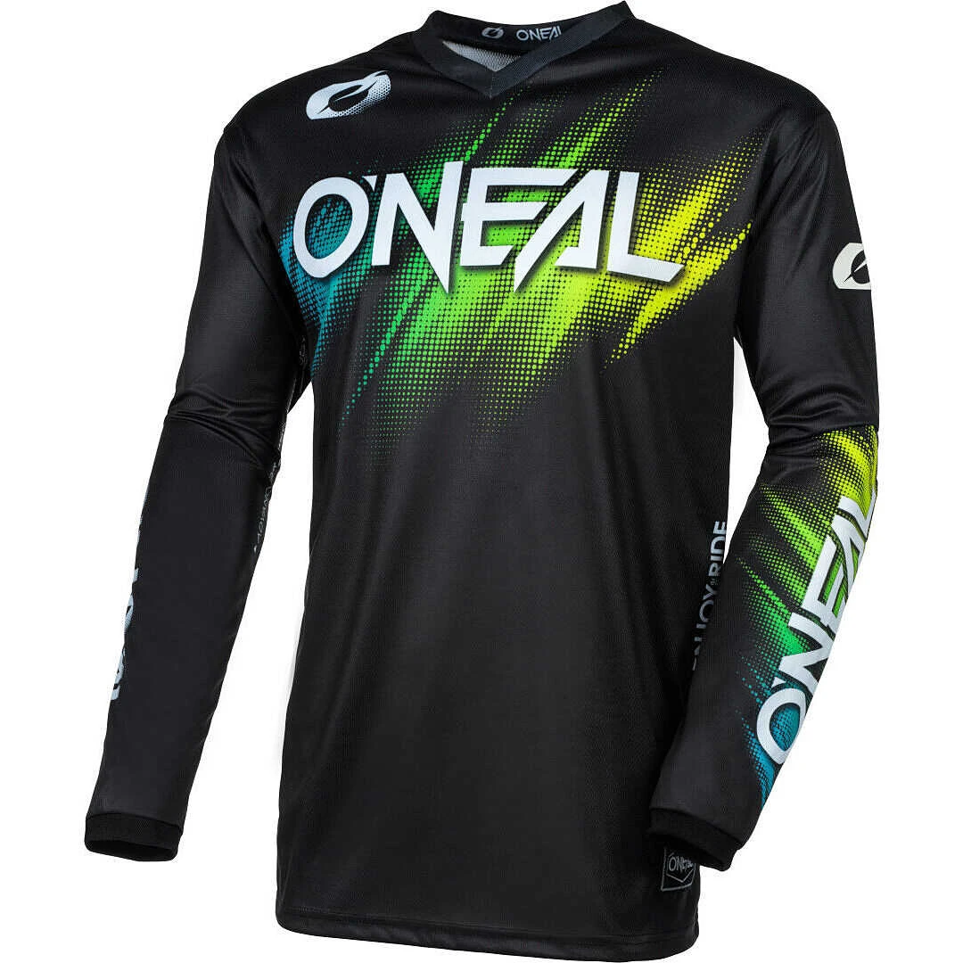Oneal Maglia Moto Cross Enduro Mtb O'neal ELEMENT Jersey VOLTAGE Nero/Verde 1 Oneal Maglia Moto Cross Enduro Mtb O'neal ELEMENT Jersey VOLTAGE Nero/Verde