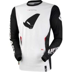 Maglia Moto Cross Ufo TAINITE Made In Italy Bianco Nero