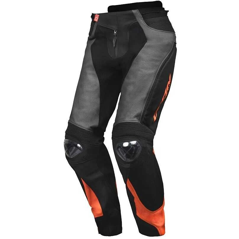 Pantalone Moto In Pelle Ixon VENDETTA PT EVO Nero Antracite Arancio 1 Pantalone Moto In Pelle Ixon VENDETTA PT EVO Nero Antracite Arancio