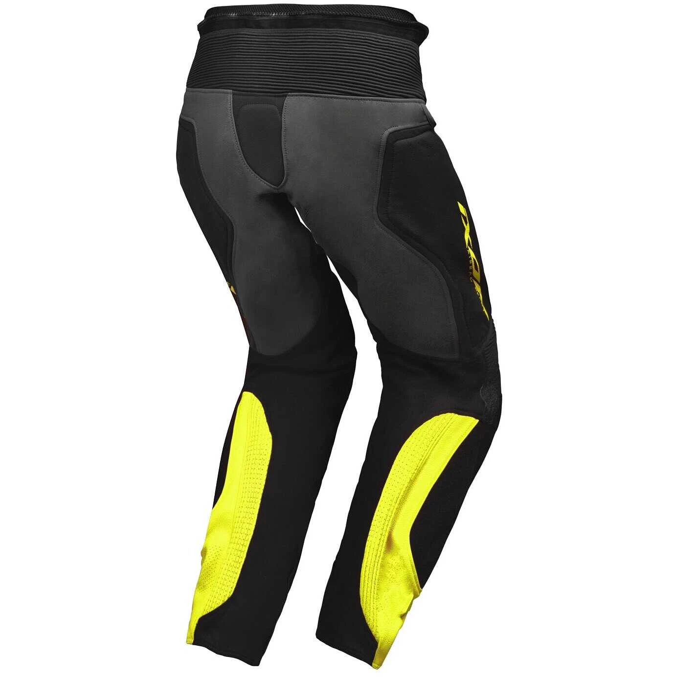 Pantalone Moto In Pelle Ixon VENDETTA PT EVO Nero Antracite Giallo 2 Pantalone Moto In Pelle Ixon VENDETTA PT EVO Nero Antracite Giallo - Image 2