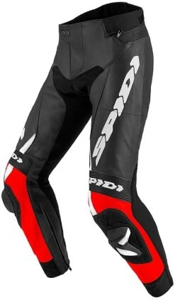 Pantaloni Moto In Pelle Racing Spidi RR PRO 2 Nero Rosso