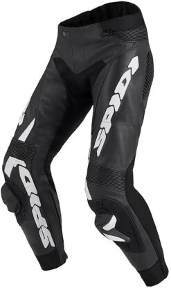 Pantaloni Moto In Pelle Racing Spidi RR PRO WARRIOR Nero Bianco