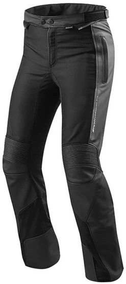 Pantaloni Moto In Pelle Rev'it IGNITION 3 Nero Accorciato