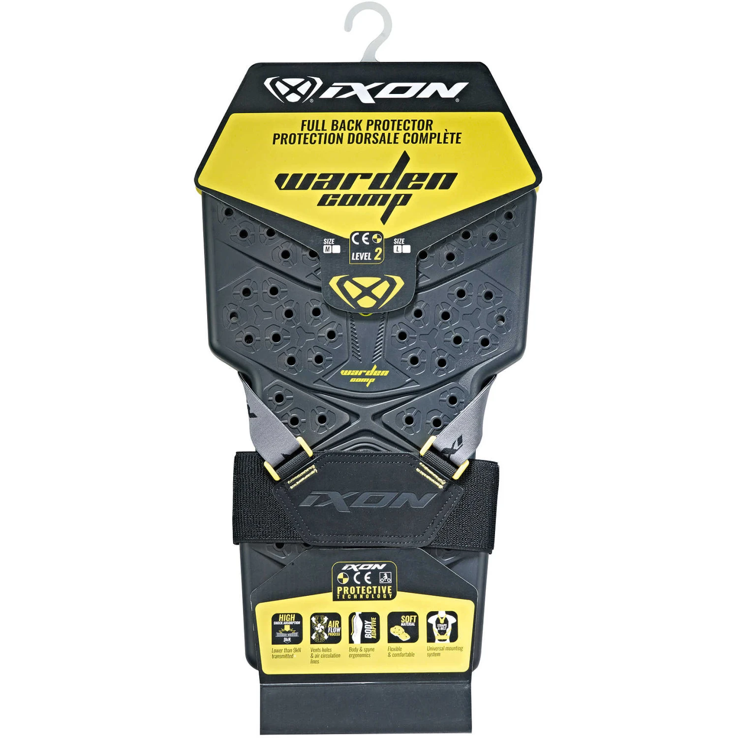 Paraschiena Moto Tecnico Ixon WARDEN Nero Livello 2 1 Paraschiena Moto Tecnico Ixon WARDEN Nero Livello 2