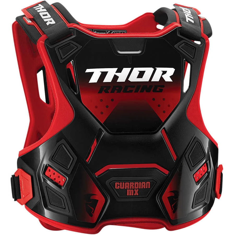 Pettorina Protettiva Cross Enduro Thor Guardian MX Roost Deflector Rosso Nero 1 Pettorina Protettiva Cross Enduro Thor Guardian MX Roost Deflector Rosso Nero