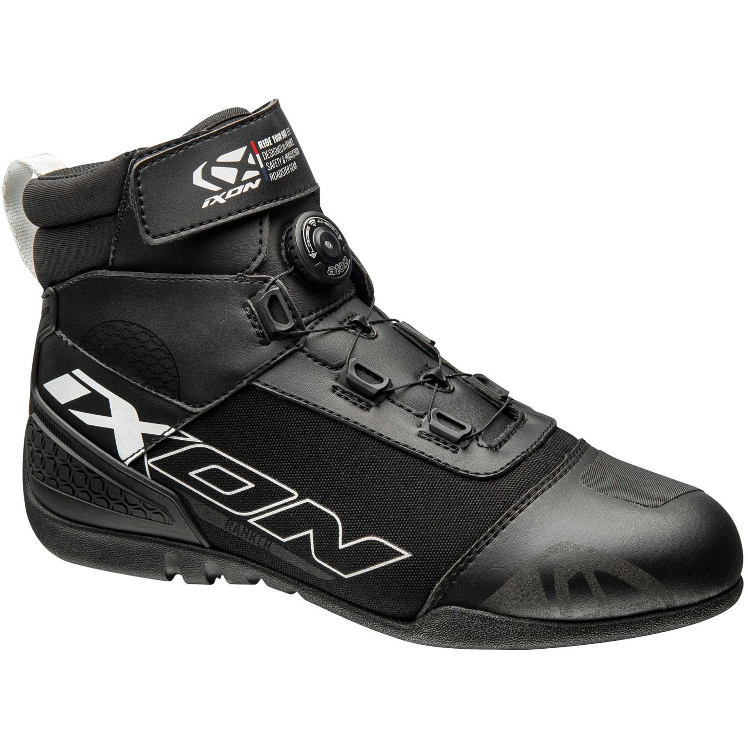 Scarpe Moto Sportive Ixon RANKER Nero Bianco 2 Scarpe Moto Sportive Ixon RANKER Nero Bianco - Image 2
