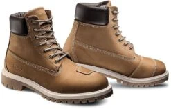 Stivaletti Moto In Pelle CE Stile Urbano Ixon MUD Moca