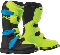 Stivali Bambino Moto Cross Enduro Thor BLITZ XP Youth Acid Flo Nero