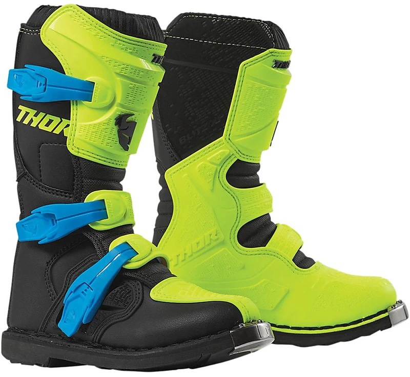 Stivali Bambino Moto Cross Enduro Thor BLITZ XP Youth Acid Flo Nero 1 Stivali Bambino Moto Cross Enduro Thor BLITZ XP Youth Acid Flo Nero