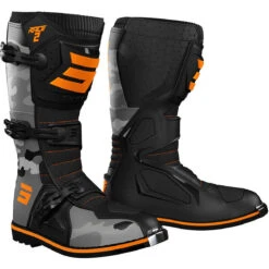 Stivali Moto Cross Enduro Shot RACE 2 Camo Arancio Neon