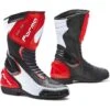 Stivali Moto Racing Forma FRECCIA Nero Bianco Rosso