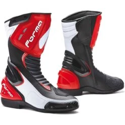 Stivali Moto Racing Forma FRECCIA Nero Bianco Rosso
